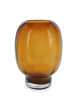 Best Bouchara VASE EN VERRE AVEC SOCLE ÉPAIS FAIT MAIN AMBRE