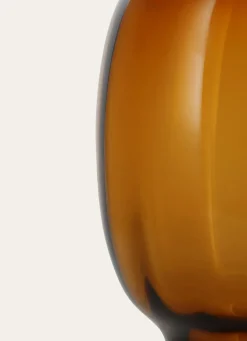 Best Bouchara VASE EN VERRE AVEC SOCLE ÉPAIS FAIT MAIN AMBRE