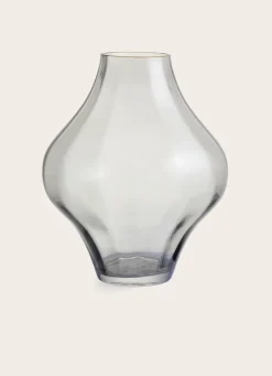 Sale Bouchara VASE EN VERRE BOMBÉ TRANSPARENT/LISERET DORE