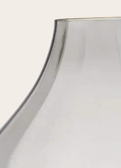 Sale Bouchara VASE EN VERRE BOMBÉ TRANSPARENT/LISERET DORE