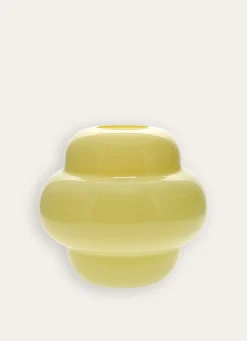 Hot Bouchara VASE EN VERRE COLORÉ SOUFFLÉ À LA BOUCHE JAUNE PASTEL