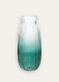 Discount Bouchara VASE EN VERRE DÉGRADÉ SOUFFLÉ vert