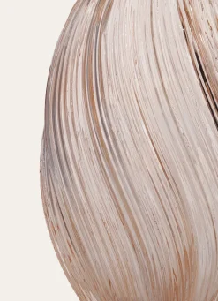 Hot Bouchara VASE EN VERRE STRIÉ TWISTÉ TRANSPARENT PECHE