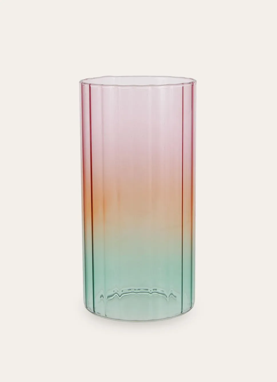 Outlet Bouchara VASE EN VERRE TRANSPARENT COLORÉ EFFET DÉGRADÉ MULTICOLORE