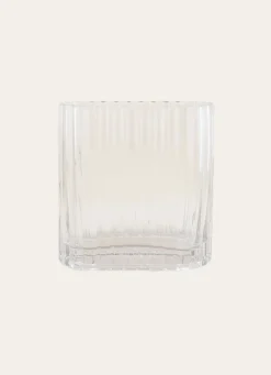 Best Bouchara VASE RECTANGULAIRE EN VERRE STRIÉ PETIT FORMAT TRANSPARENT