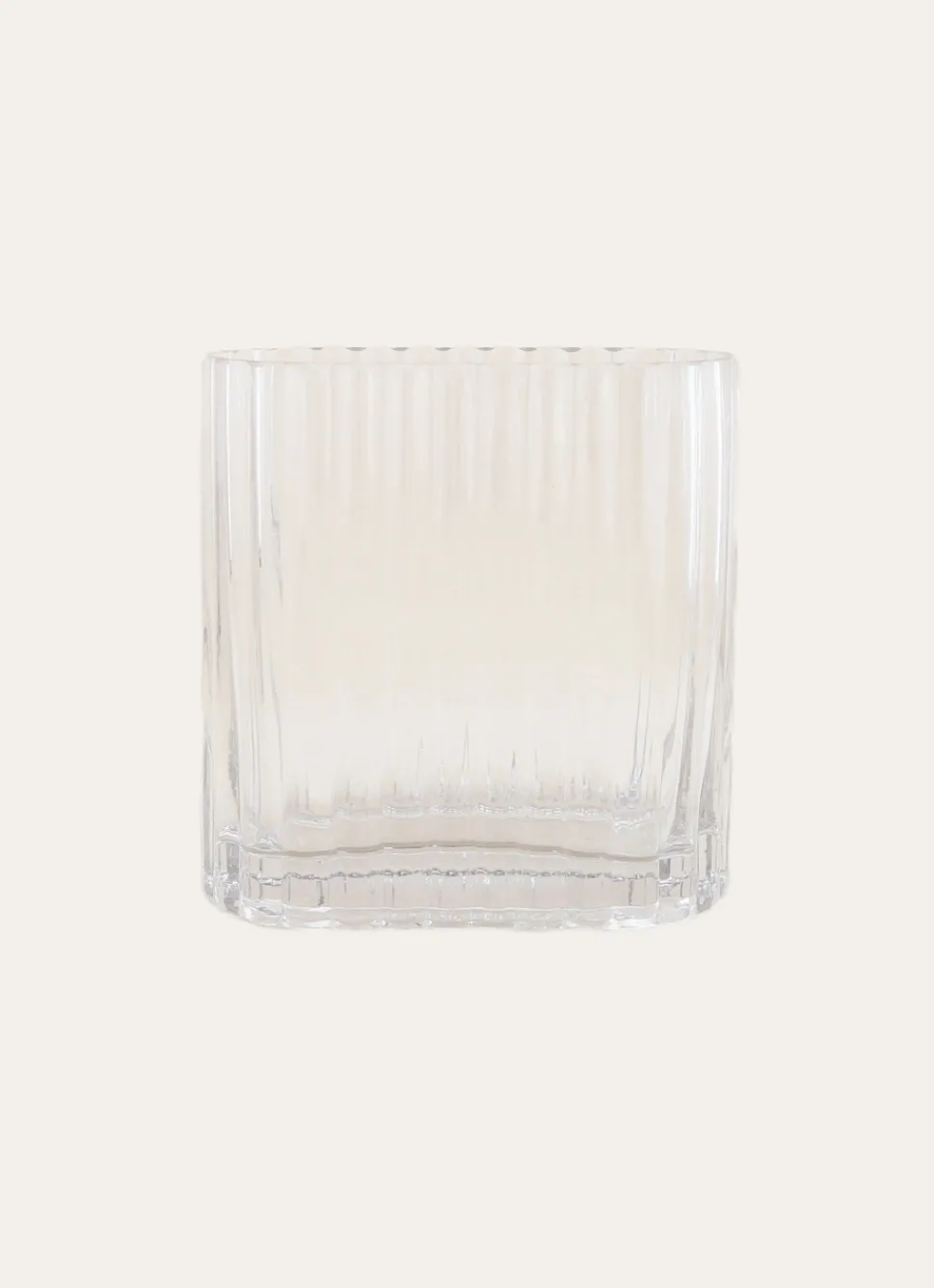 Best Bouchara VASE RECTANGULAIRE EN VERRE STRIÉ PETIT FORMAT TRANSPARENT