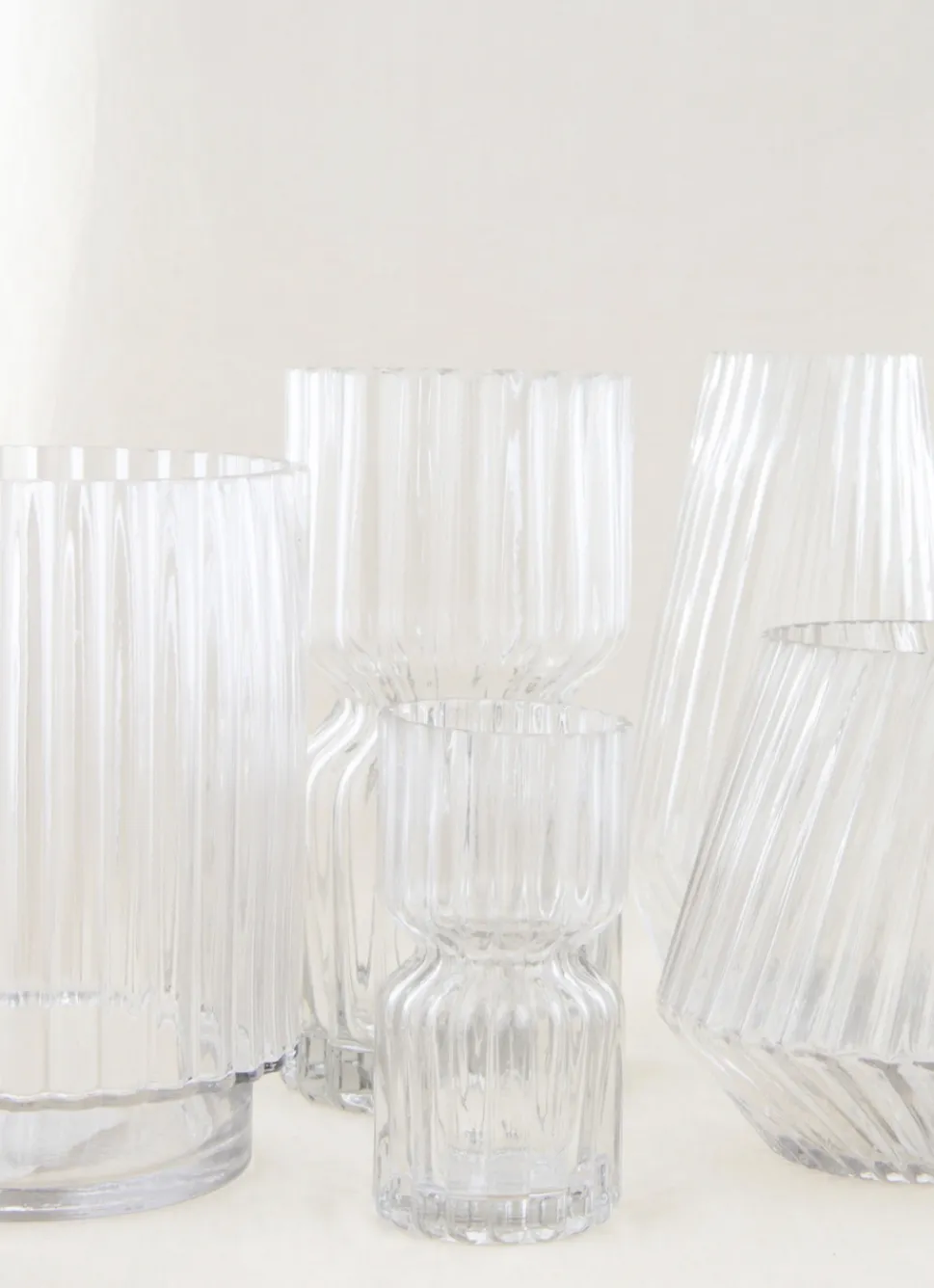 Best Bouchara VASE RECTANGULAIRE EN VERRE STRIÉ PETIT FORMAT TRANSPARENT