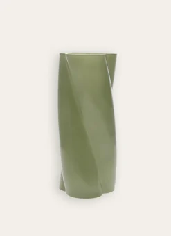 Sale Bouchara VASE TORSADÉ EN VERRE OPAQUE vert