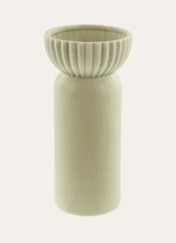 Hot Bouchara VASE UNI STRIÉ BEIGE
