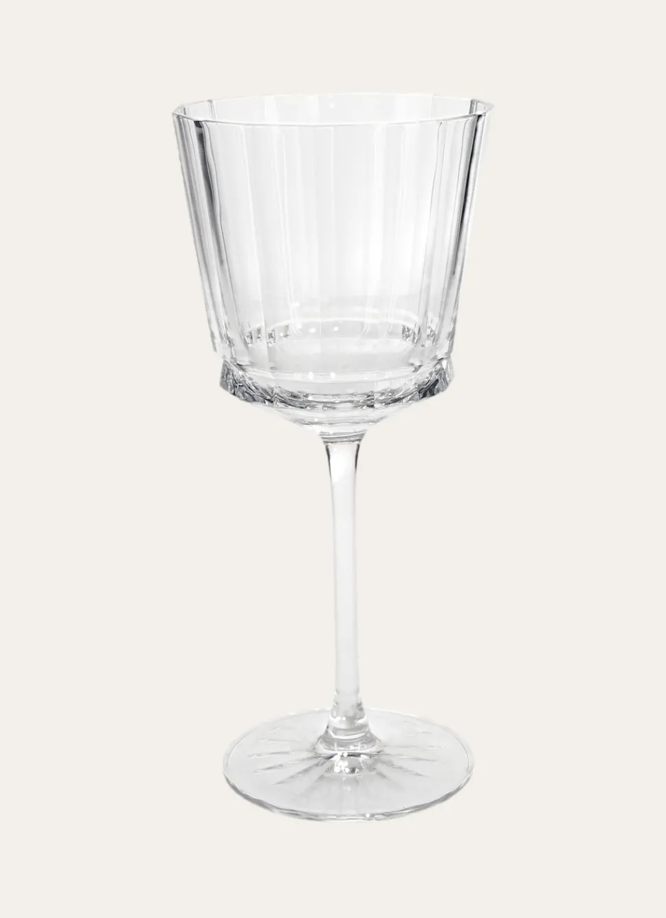 Bouchara VERRE À PIED EN CRISTALLIN PLISSÉ TRANSPARENT