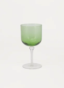 Best Bouchara VERRE STRIÉ À PIED vert