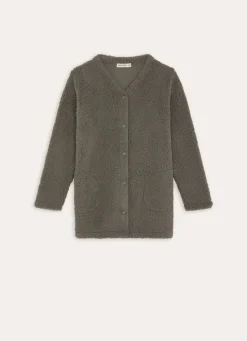 New Bouchara VESTE MANCHES LONGUES BOUTONNÉE EN SHERPA ETAIN