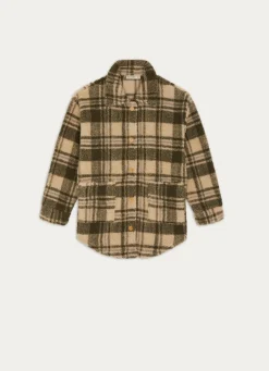 Discount Bouchara VESTE POLAIRE À CARREAUX VERT KAKI