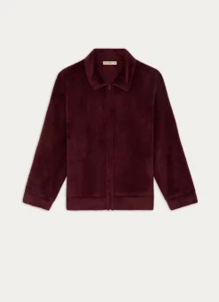 Best Bouchara VESTE POLAIRE ZIPPÉE À COL MONTANT ROUGE BORDEAUX
