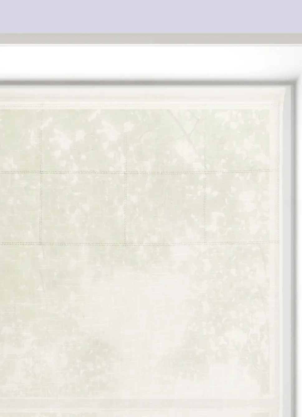 Outlet Bouchara VITRAGE BRODÉ ET FINITION EN POINTE 45X90 CM BLANC