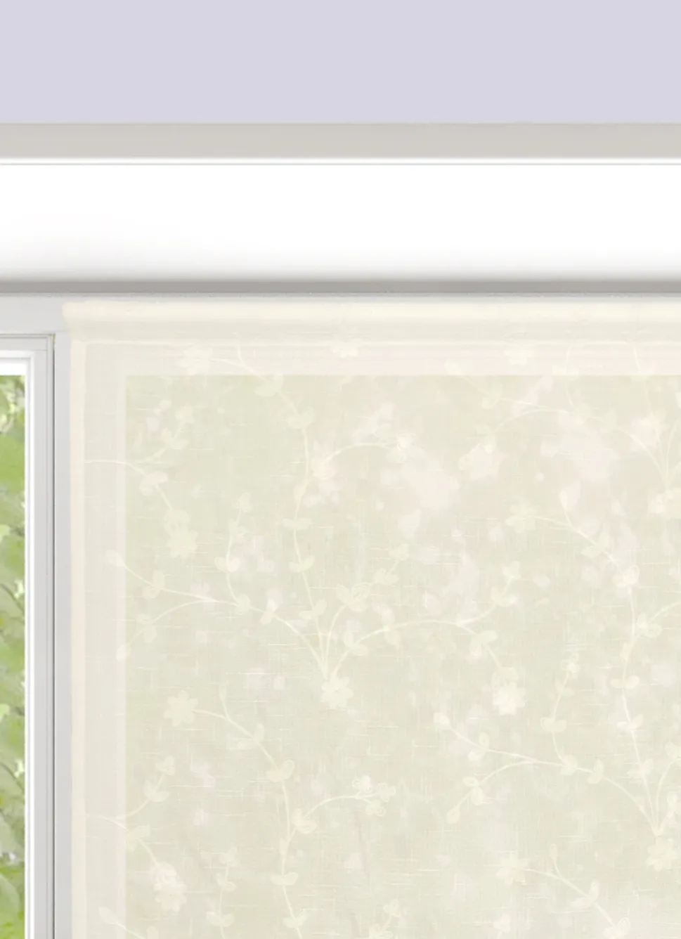 Bouchara VITRAGE BRODÉ FLORAL 90 X 120CM IVOIRE