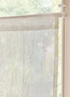 Sale Bouchara VITRAGE DROIT TAMISANT EFFET FROISSÉ PASSE-TRINGLE BLANC