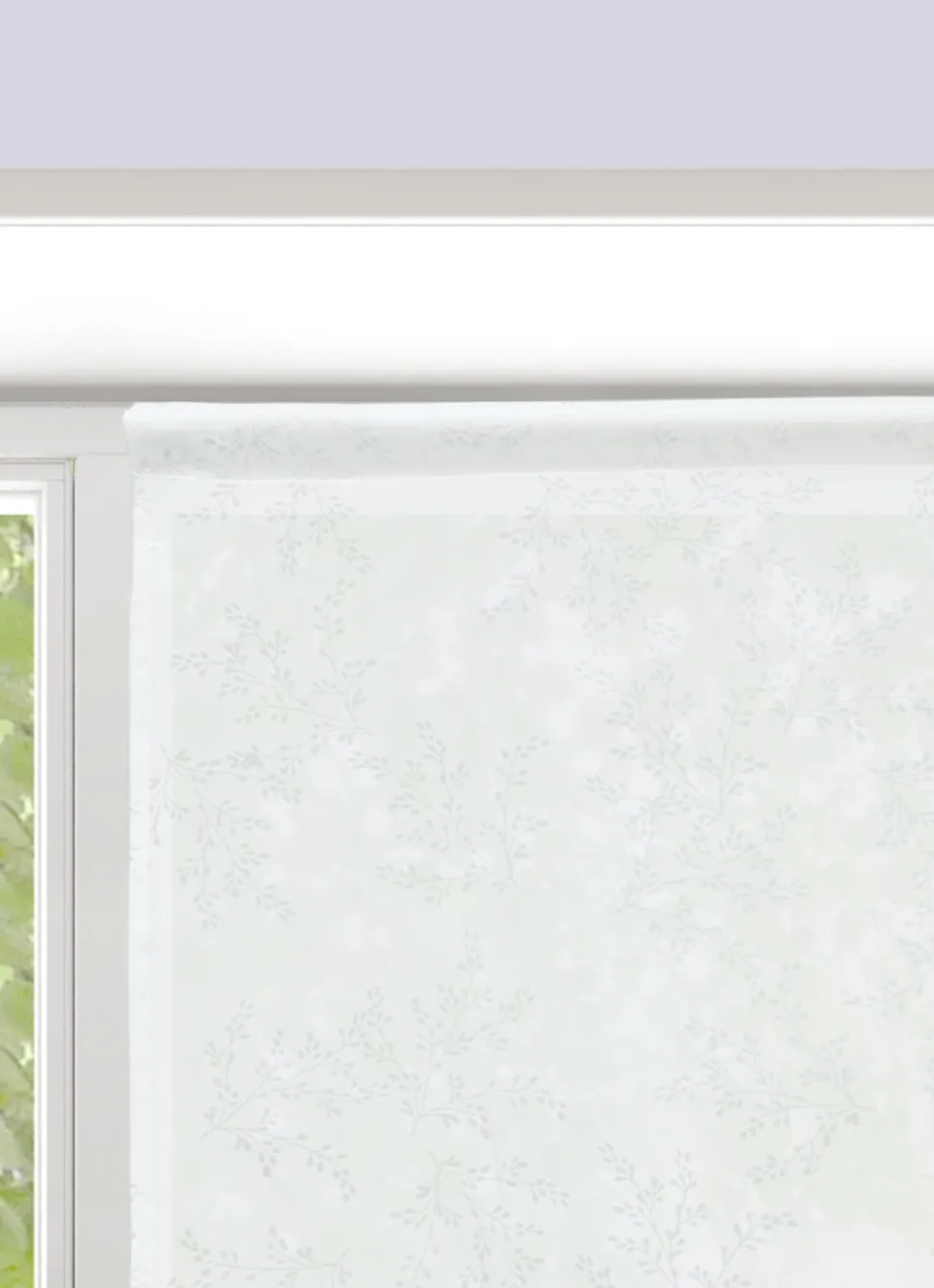 Discount Bouchara VITRAGE DÉVORÉ IMPRIMÉ FLORAL L60 X H120 CM BLANC