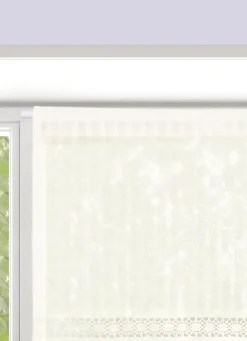 Bouchara VITRAGE AJOURÉ ET BRODÉ 45 X 90 CM IVOIRE