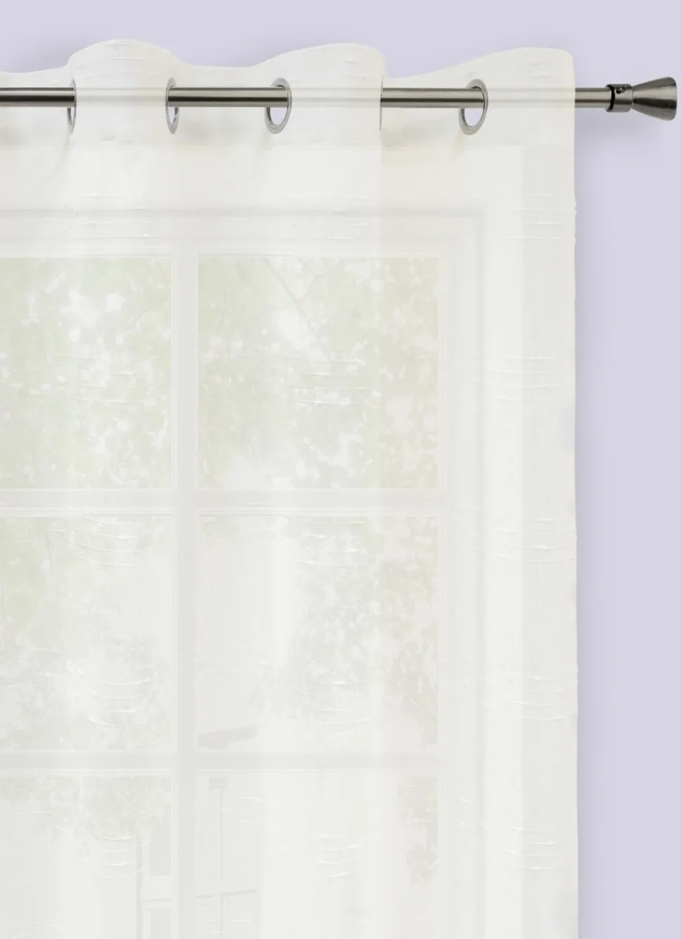 Best Bouchara VOILAGE AVEC RAYURES HORIZONTALES EN RELIEF BLANC