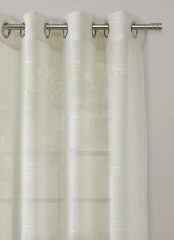 Clearance Bouchara VOILAGE AVEC RAYURES HORIZONTALES EN RELIEF ECRU