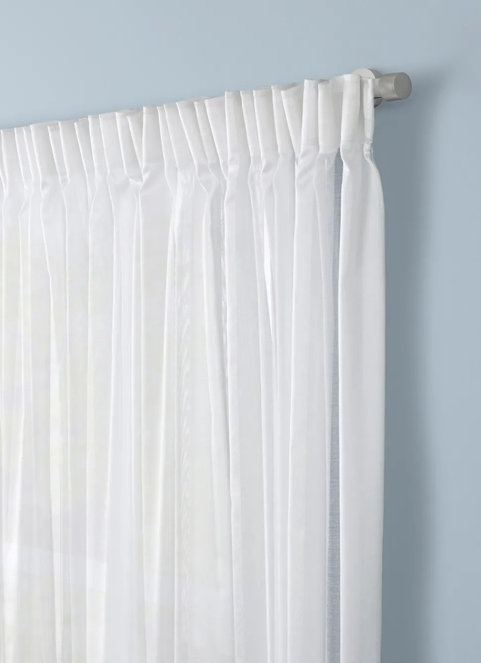 Online Bouchara VOILAGE À RAYURES - GRANDE LARGEUR BLANC