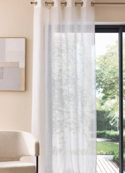 New Bouchara VOILAGE UNI EN LIN BLANC