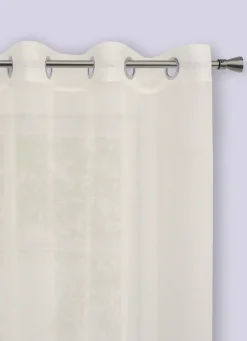 Discount Bouchara VOILAGE UNI TRAMÉ BLANC